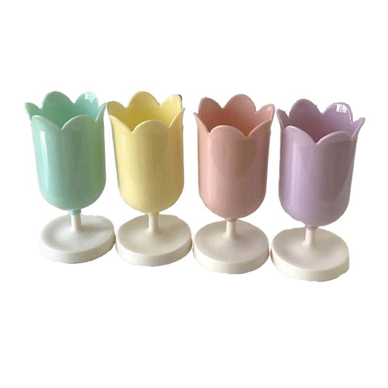

AEE4-Flower Pen Holder Pen Storage Decorations, Makeup Brush Storage Bucket, Mother s Day Tulip Pen Holder Gift