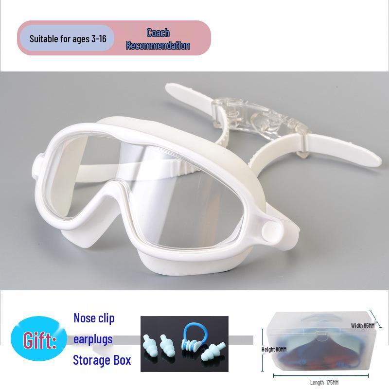 Best-Selling Kids' Large Frame Anti-Fog Waterproof Swim Goggles