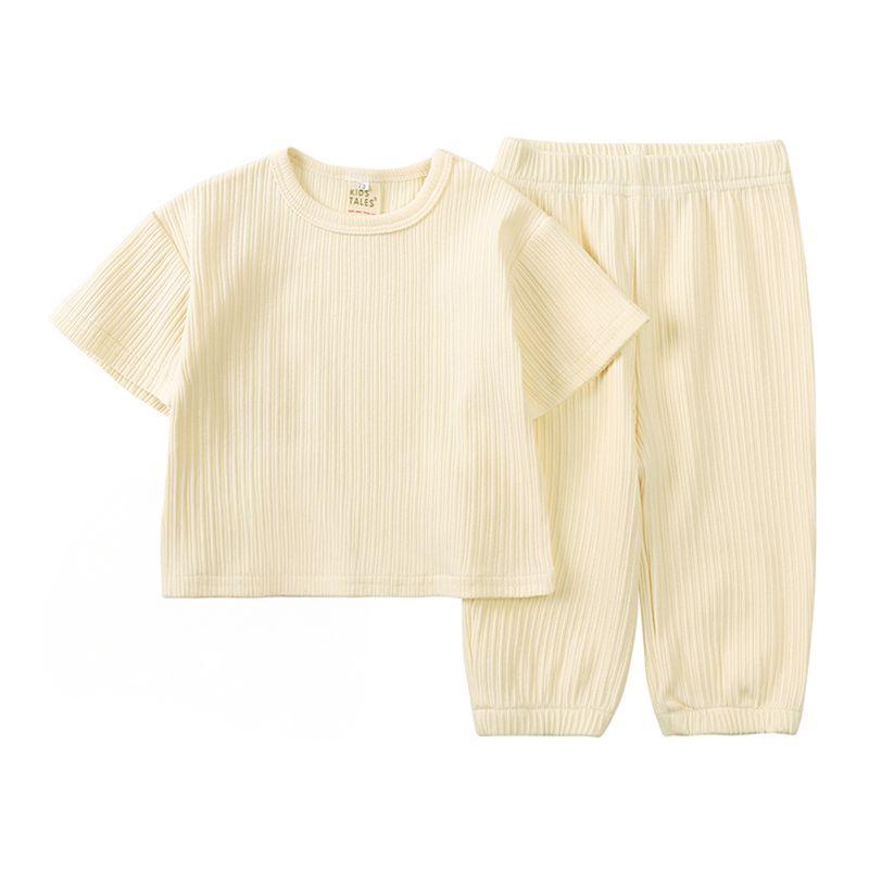 

Комплект детской футболки и брюк с рубчатой структурой для детей 1-13 лет, повседневная домашняя одежда 110