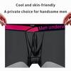 Boxer taille basse pour homme, 1 pièce, transparent, ultra-fin, en soie glacée, sous-vêtement de sport respirant, sexy, convexe en U