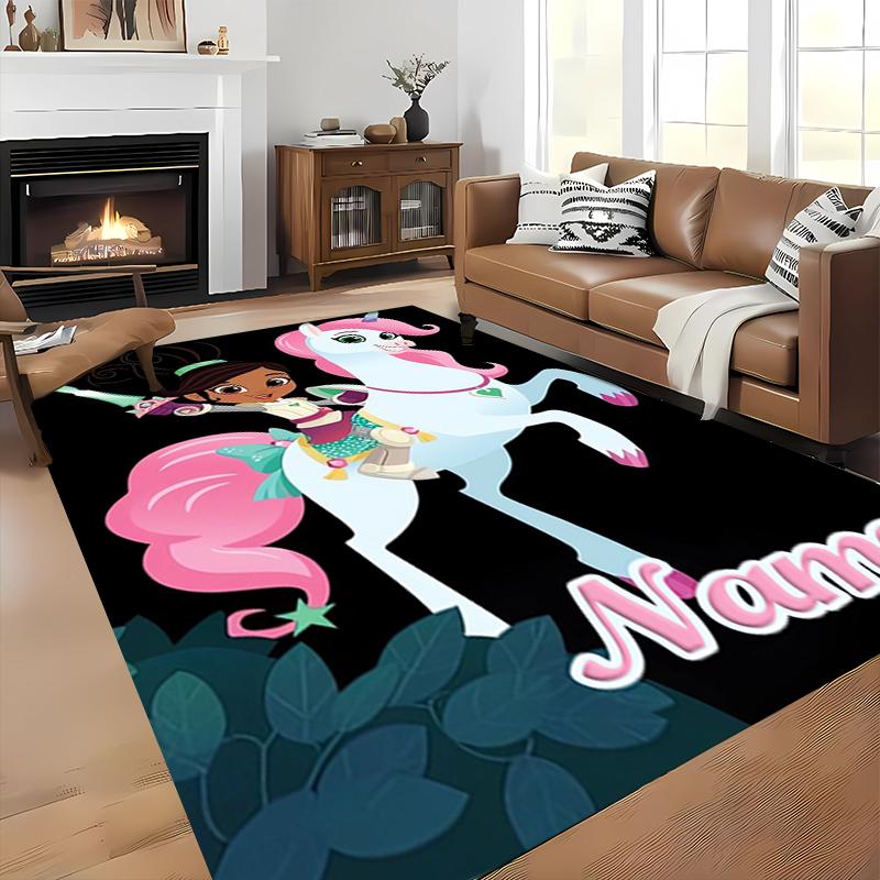 Custom personalization Nella the Princess Knight Area Rug - Perfect For Kitchen, Bathroom,Laundry Room Decor Large Size Available,Gift All Seasons