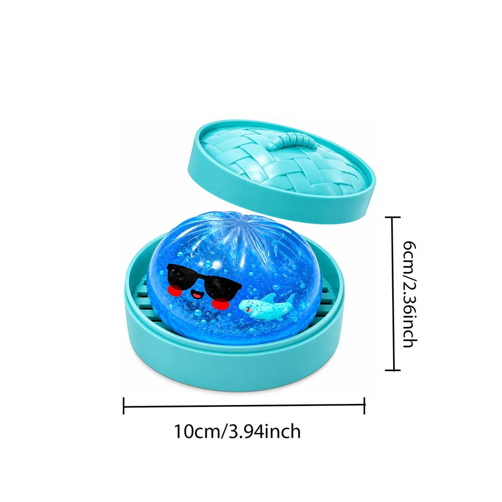 Serie Oceano Squalo Palline Morbide Elastiche Lente Giocattoli Sensoriali da Spremere Mantou Realistico Calamaro Decompressione