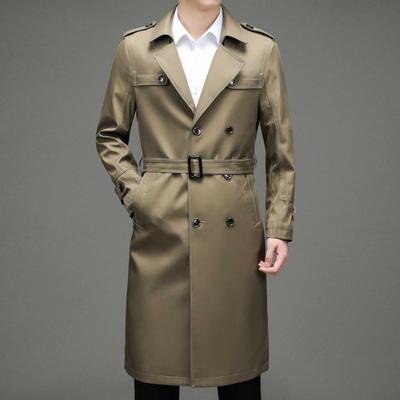 Casaco Longo Trench Coat Masculino Outono Nova Moda Casaco Bonito Jaqueta Masculina Casual de Negócios