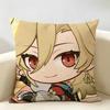 Kaveh Cute Genshin Impact Cushion Cover Natural Linen Organic Fabric DoubleSided Printing Room Sofa Decor Pillow Case