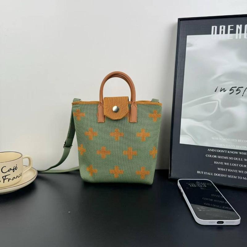 New knitted mobile phone bag, high-end handbag, women's messenger bag, adjustable versatile, convenient and large-capacity bag