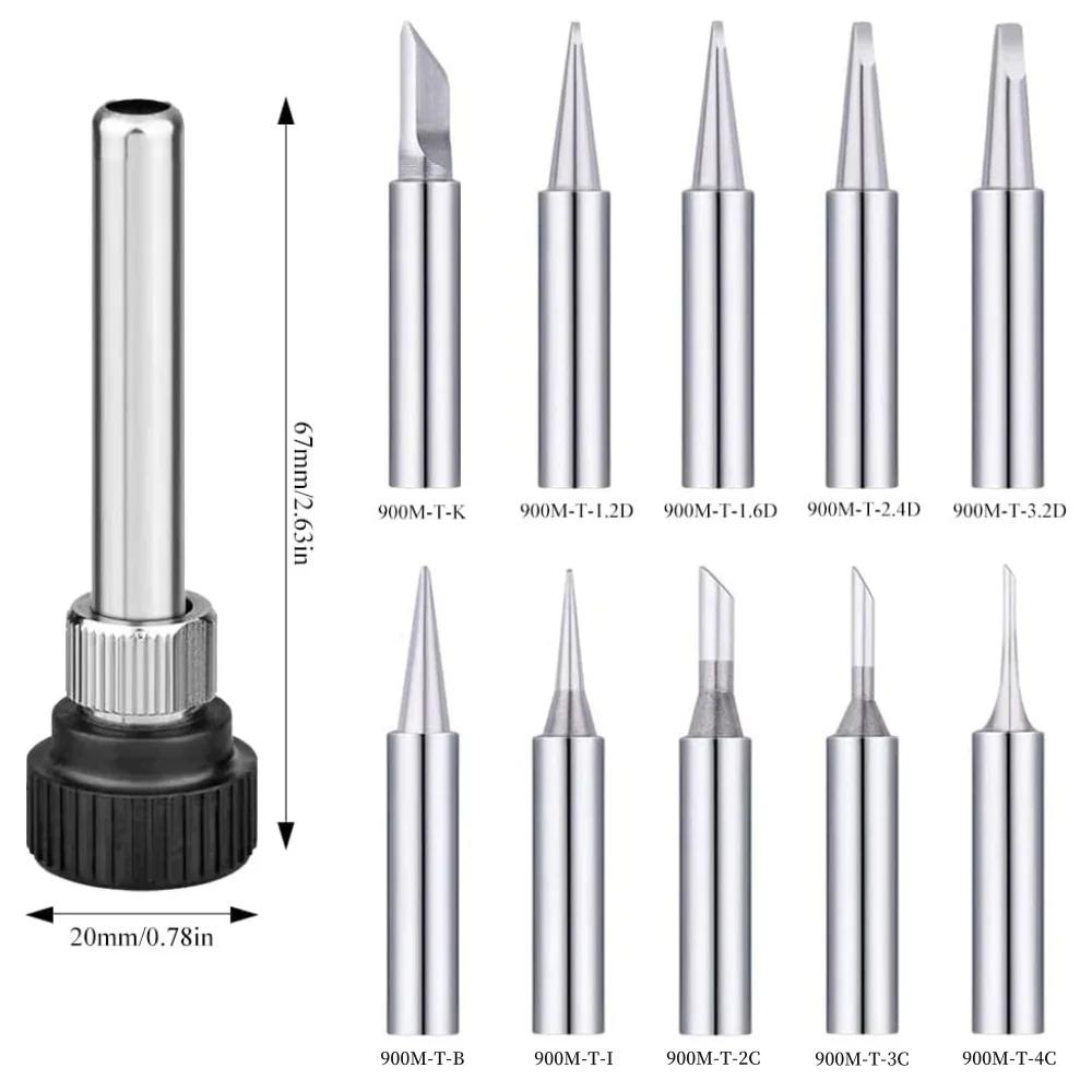 10pcs 900M Soldering Iron Tips Set Welding Nozzle Internal Heated Solder Heads Welding Tip Tool Lead-Free Solder Irons Bit 3