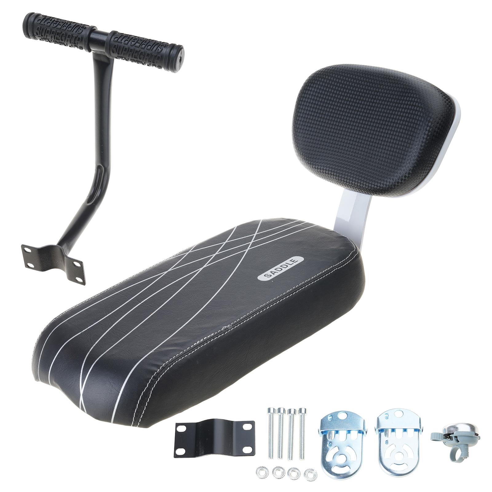 

Bicycles Rear Seat Cushion Armrest Footrest Set Bicycles Back Seat Child Safety Cushion Including Cushion and Backrest 1