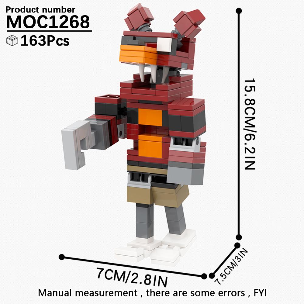 MOOXI FANF Horror Game Role Ducks Foxy Rabbit Bear MOC Bricks Model Kit DIY Diorama Children Toys Building Blocks Set Adult Gift