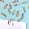 20pcs Carrot Shaped Metal Paperclip Metal Bookmark Holder Paper Decorative Clip  Home
