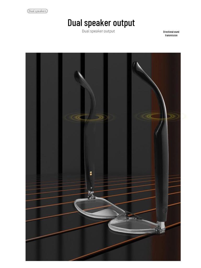 Smart Bluetooth Audio Glasses with Double Beam Photochromic Anti-Blue Light Lenses, UV Protection, and Music/Call Features