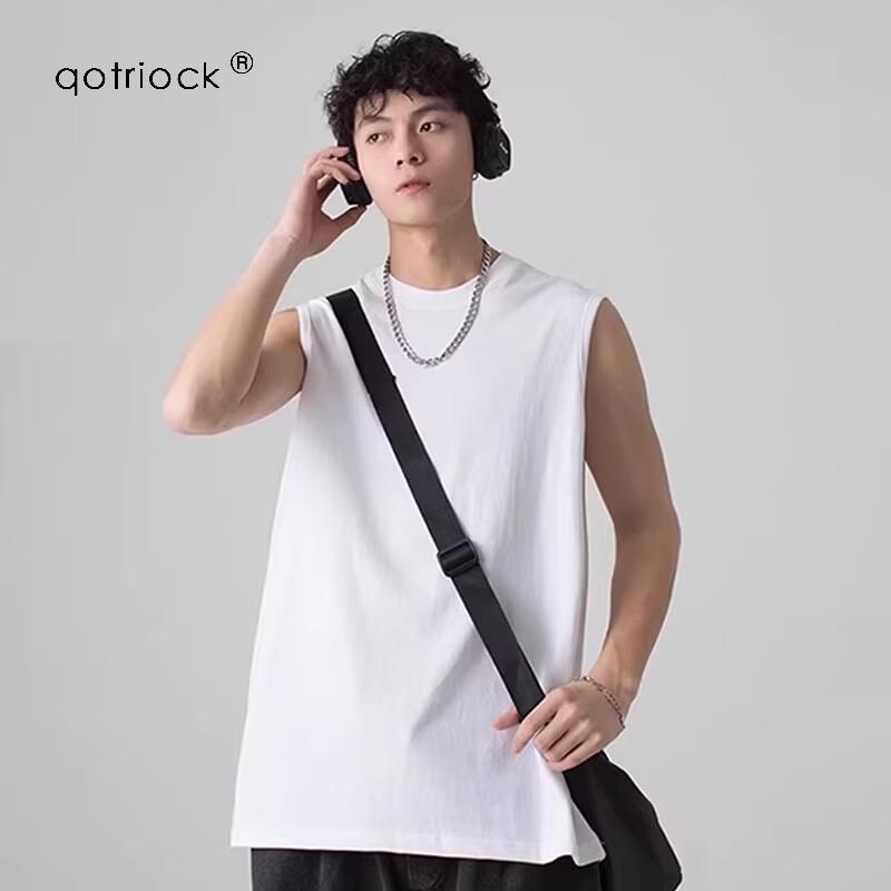 

Мужская спортивная майка QOTRIOCK, тяжелая, из чистого хлопка, без рукавов 3XL