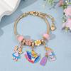 Alice In Wonderland Charm Bracelet With Zinc Alloy And Electroplated Finish For Unisex Wear