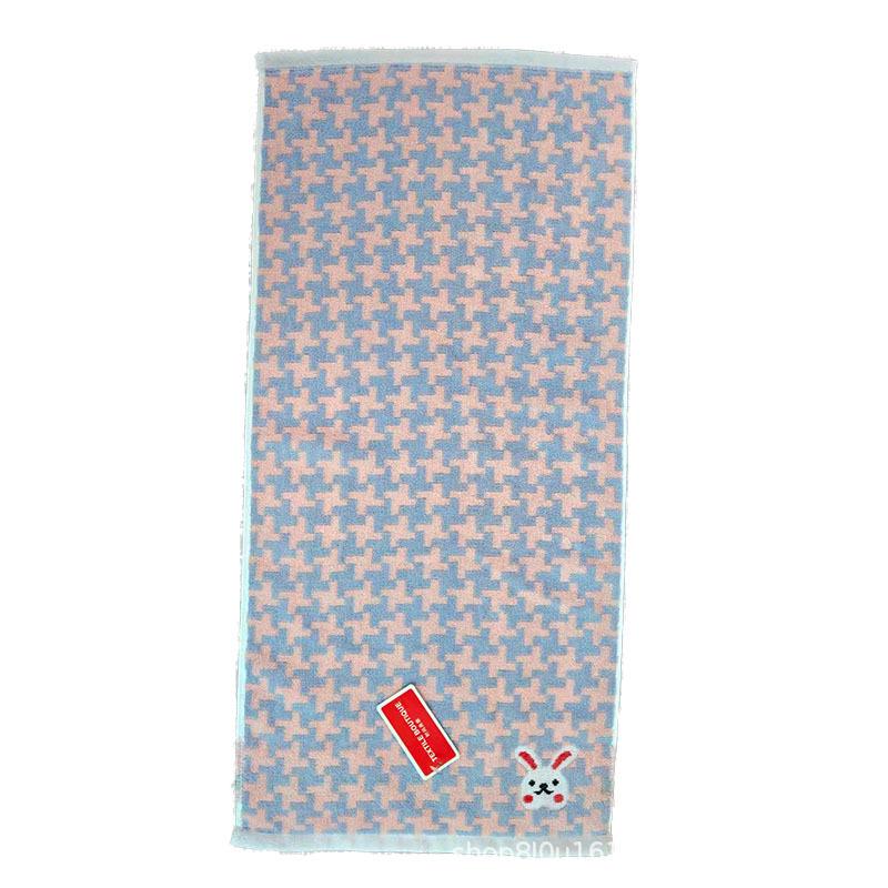 

Little Rabbit Soft Double-Sided Terry Cloth Cotton Face Towel - Lint-Free & Water Absorbing for Home Use. 33x73 cm