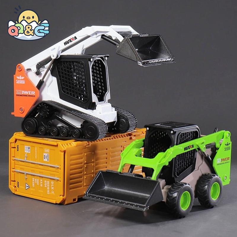non-toxic Huina 1/50 Static Engineering Vehicle Simulation Mountain Push Wheeled Horizontal Grab Car Model Children's Toys for Kid Gifts