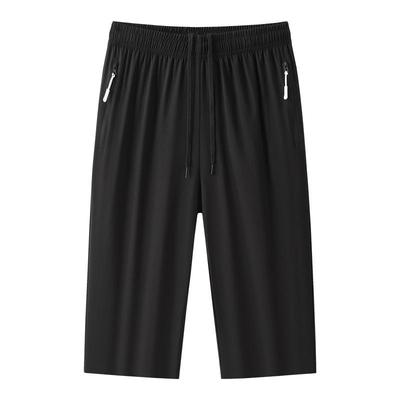 Store herreshorts, Løstsittende herre sports- og fritidsbukser, Slank passform syvåttedelsbukser