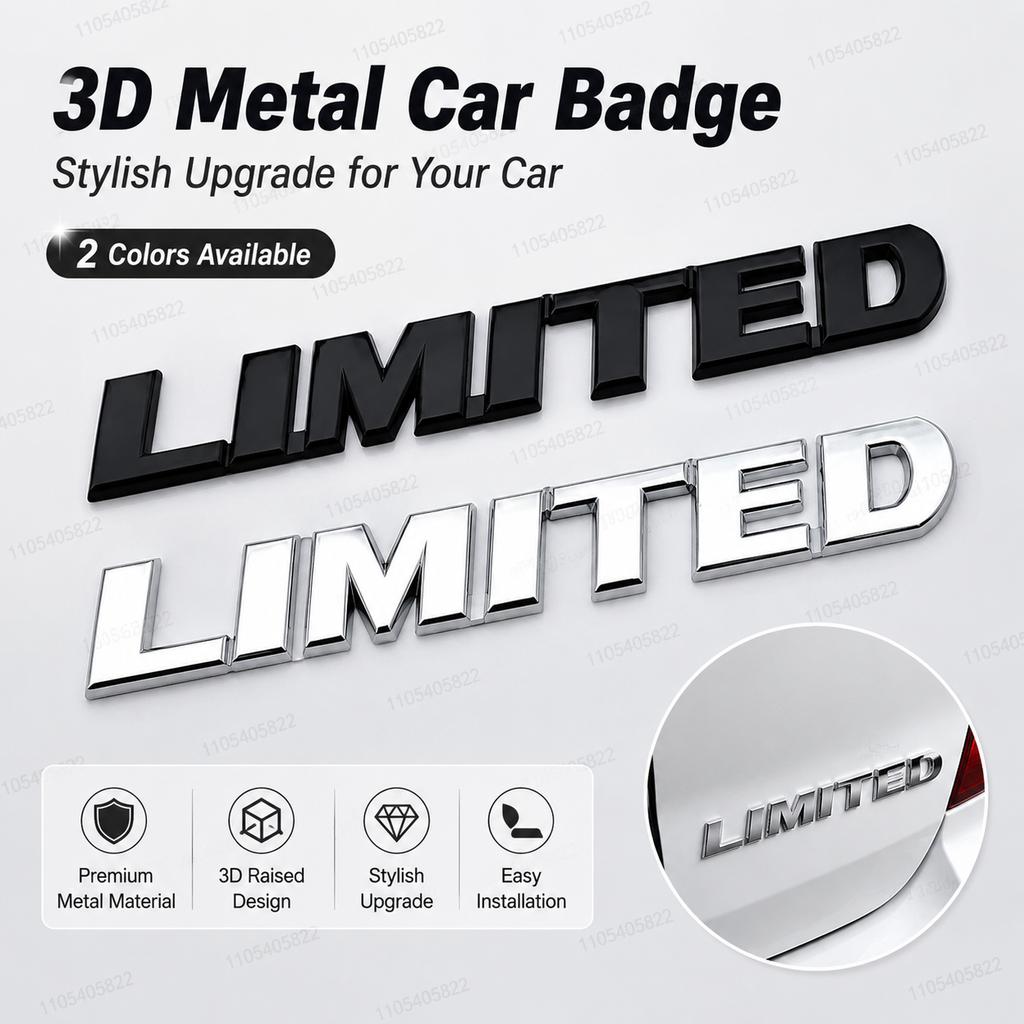 3D Metal Car Letters Logo LIMITED Rear Trunk Badge Sticker Emblem For JEEP Grand Cherokee Overland Compass Wrangler Accessories yt1