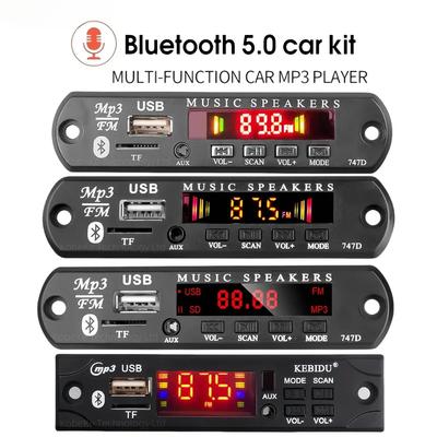 DC 9V 12V Bluetooth 5.0 MP3 WMA APE Decoderboard Freisprecheinrichtung Auto-Audio USB TF FM Radio Ordnerwechsel MP3 Musikplayer Lautsprecher