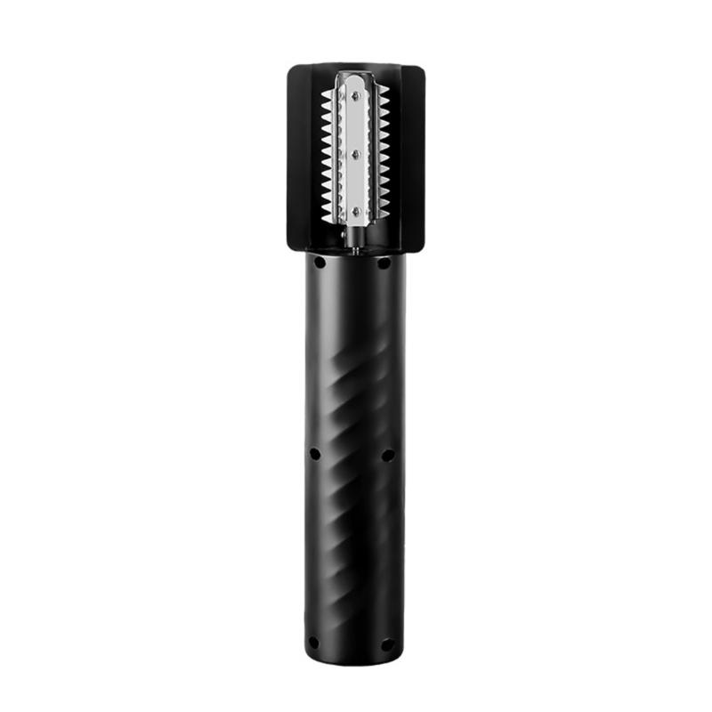 Battery-Operated Fish Descaling Tool with Covered Metal Blade, Textured Handle, and Reverse Control for Restaurant Kitchen Fish Preparation