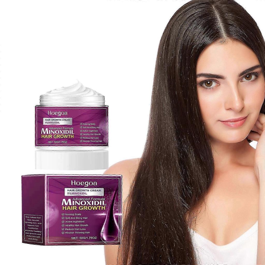 Hoegoa Dickes Haarcreme, Starkes und Festes Haar, Haarausfall Vorbeugen, Pflegend, Glatte und Reparierende Kopfhautmassagepflege weniger