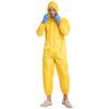 Salopetă completă cu glugă pentru bărbați, mâneci lungi, fermoar frontal, deschidere elastică, salopetă, costum hazmat, costum de Halloween