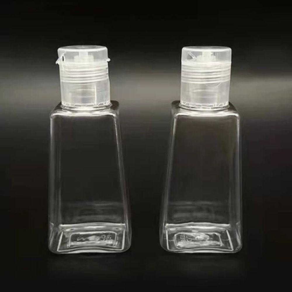 30/60ml Empty Refillable Bottle Flip Cap Portable Trapezoidal Plastic Bottles Travel Bottle Cosmetic Lotion Squeeze Bottles