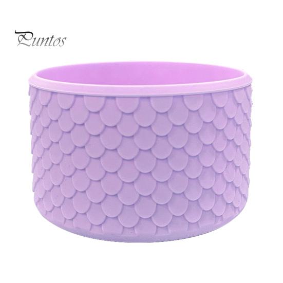 Reusable Silicone Bottle Boot Cup Boot, Fish Scale Pattern Decor, Soft Elastic Water Anti Scratch Accessory Protective Sleeve, Anti-Slip Bottom Cover