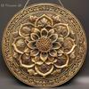 Handcarved Wooden Mandala Wall Art 8 Inch Round Geometric Decor for Home Bohemian Flower of Life Ornament