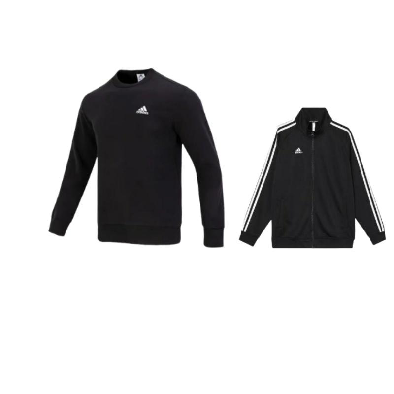 

Adidas Круглый вырез Удобная толстовка с длинным рукавом и воротником-стойкой Универсальная куртка Повседневный спортивный костюм Унисекс толстовка Черный TR30JR-BW+IC9329 M