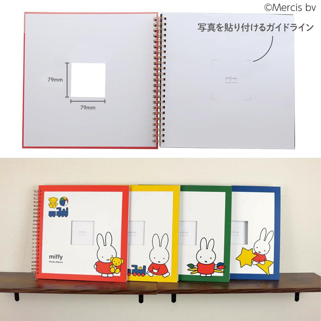 [WEB EXCLUSIVE] Nakabayashi Window-Cut Square Ring Album WORA-SQ-378-MR Dick Bruna Miffy Red [Case Included]