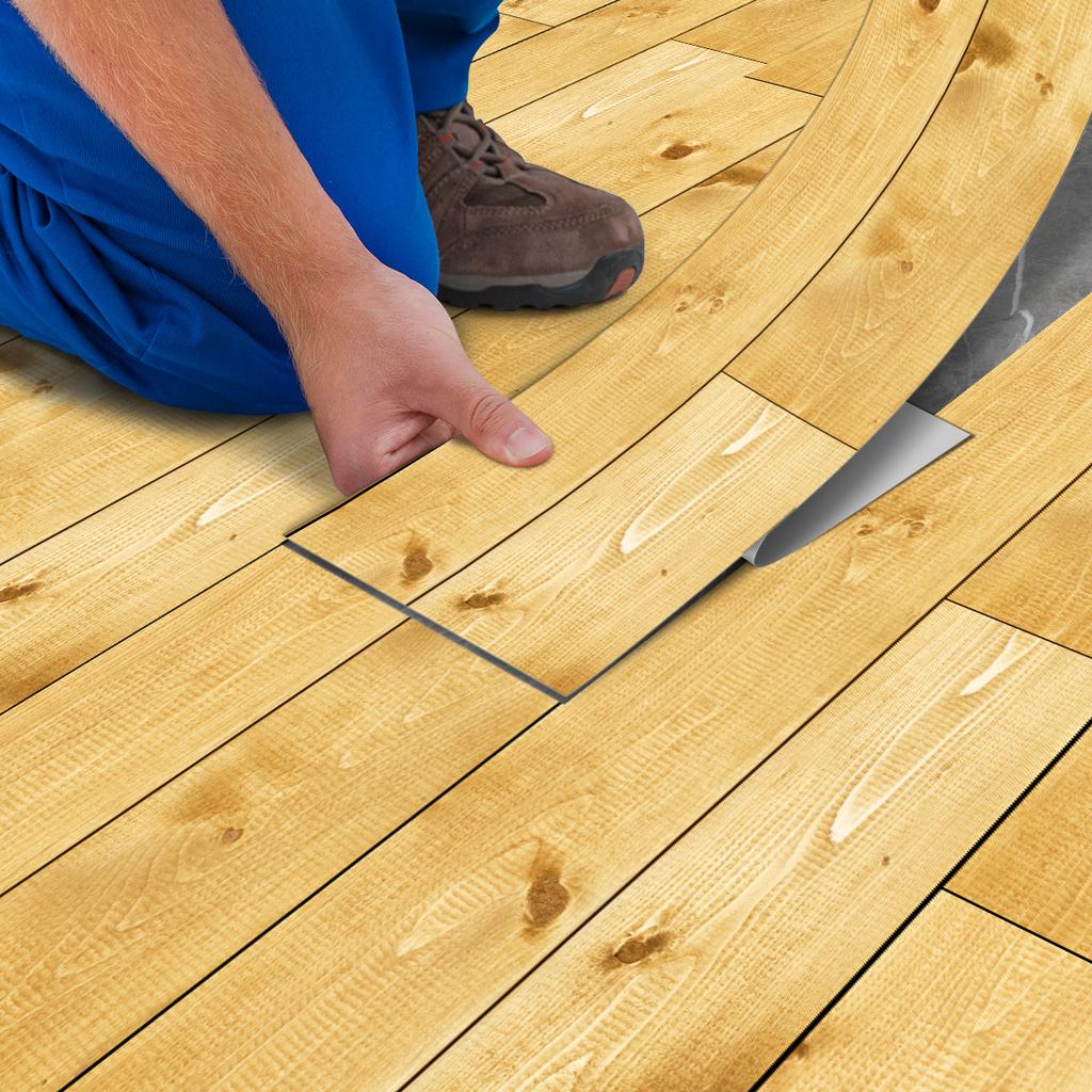 Matná PVC samolepicí podlahová nálepka Americká kresba dřeva Domácí renovace Vodotěsná a proti znečištění Kuchyň Ložnice Podlahová nálepka