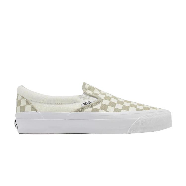 Vans Classic Slip-On 98 LX Checkerboard - Light Brown Men Sneakers Cream Eucalyptus VN000D5AEQB 40.5