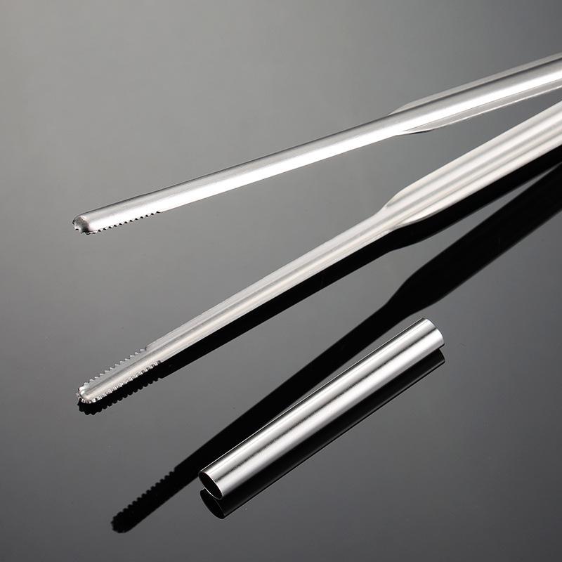 Detachable 304 Stainless Steel Chopstick Tongs Traning Meat Clips Public Food Clip for Kitchen Hotel Serving Meat Fruits Snacks