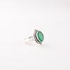 Natural Green Onyx Gemstone 925 Sterling Silver Jewelry Handcrafted Wedding Ring RR-9-12