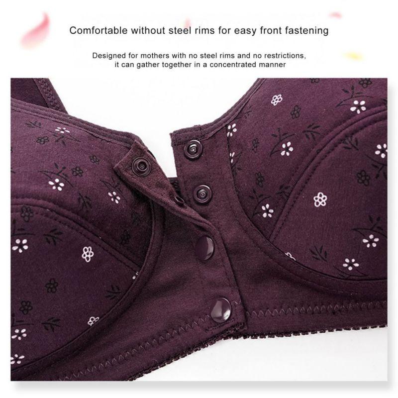 Damski Biustonosz Duży Rozmiar Zapinany z Przodu Biustonosz na Szerokim Ramiączku