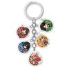 Attack on Titan Anime Acrylic Double Sided Transparent Keychain Set of 5 Pendant Hanging Accessories for Fans Collection Durable Gift