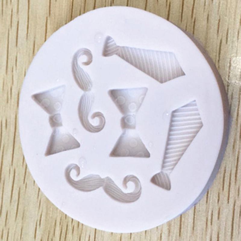 Silicone Beards Mustache Bow Tie Fondant Mould Cake Sugarcraft Chocolate Mold