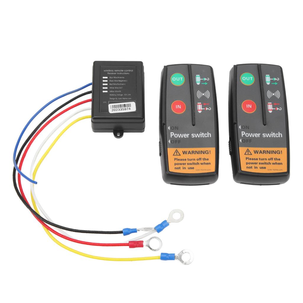 Wireless Winch Remote Control Kit 12V 24V Fast Response 50 Feet Accurate Control with Receiver For Truck ATV SUV