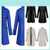 Men's Vintage Steampunk Frock Coat With Side Flap Pockets