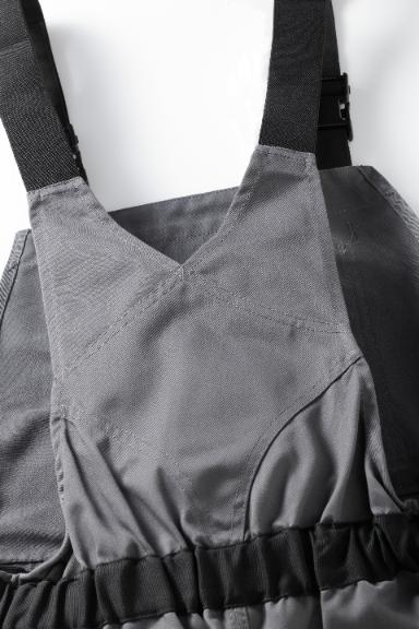 Highline Planam Work Dungarees with Drawstring, Slate-Black-Red 25