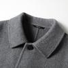 Men's Coat Autumn and Winter Medium and Long Double-sided Trench Coat Middle-aged and Young Business Wool Solid Color Casual Coat