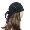 Sequin Headscarf, Multi-Purpose Turban Headband Square Scarf, Adjustable Strap Bohemian Style Head Wrap for Travel Vacation