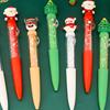 Cartoon Christmas Ballpoint Pen Cute Santa Claus Pen For Student Stationery Gift