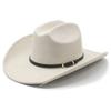 New suede western cowboy hat fashion one-word top big head circumference hat outdoor performance jazz top hat