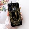 For Infinix Note 40 4G Case Silicone Luxury Crown A-Z Letters 2D Flat Pattern Soft Phone Case For Infinix Note40 4G X6853 Cover