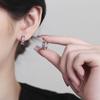 Colored Zircon French Hollow Earrings