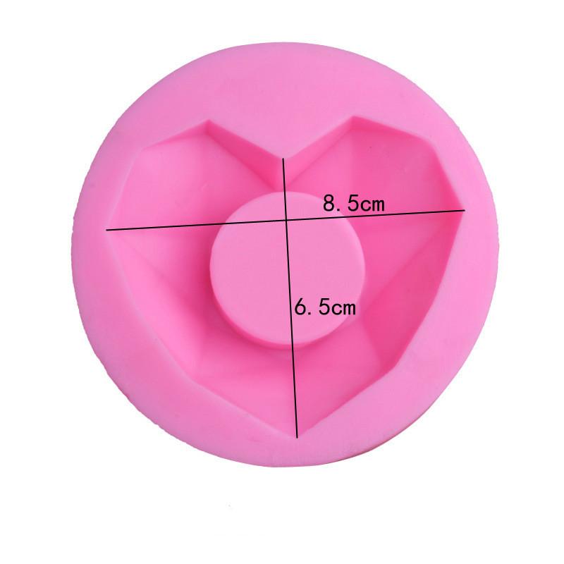Geometric Love Fondant Silicone Mold Cake Decoration Mold Aromatherapy Plaster Mold
