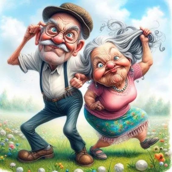 

Смішна стара пара 5D DIY Алмазна живопис Портрет Новинка 2024 Вишивка повними алмазами Нахабна Щаслива Бабуся Ручна робота Мозаїка Домашнє мистецтво Full Round 30x30CM