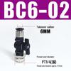 Pneumatic BUC-6-10 Hand Valve: 8mm Air Hose, 12mm Manual Straight Valve with Quick Connect Fitting
