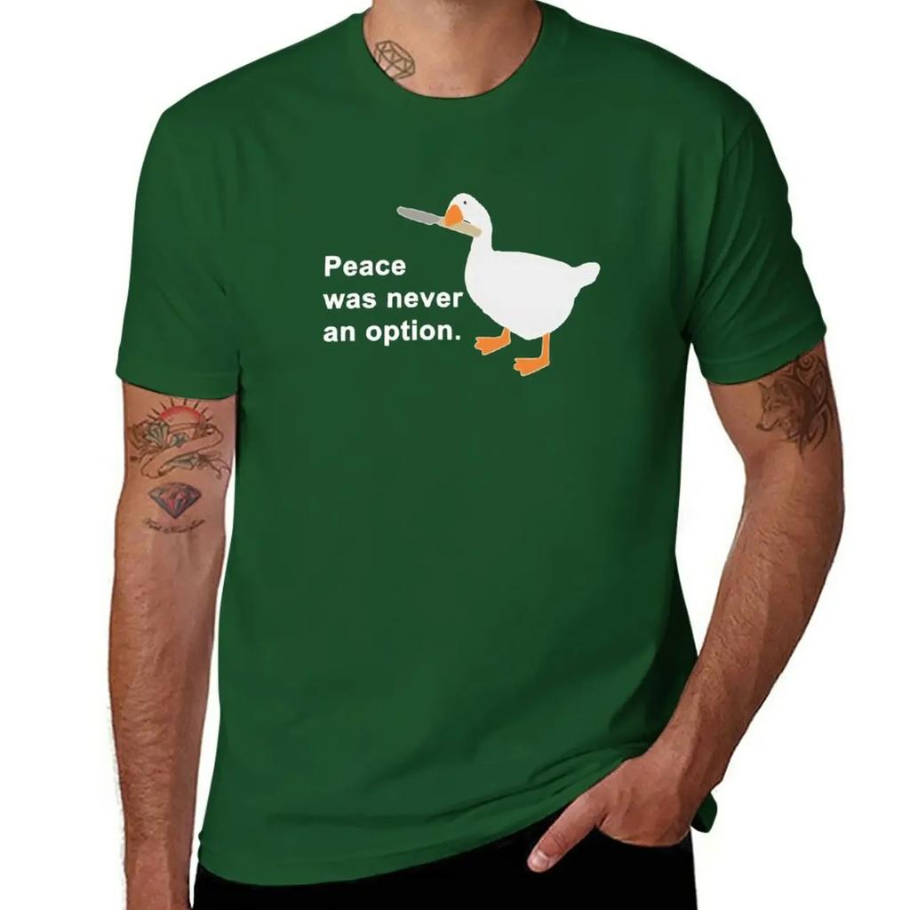 Peace Was Never An Option Goose T-Shirt Aesthetic clothing boys whites big and tall t shirts for men