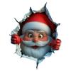 Christmas Wall Stickers Removable Santa Claus Wall Decal Holiday Decor for Home and Living Spaces
